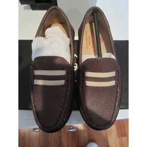 NEW IN BOX MARC JOSEPH NEW YORK BOYS BROWN PEBBLE LOAFERS SIZE 11